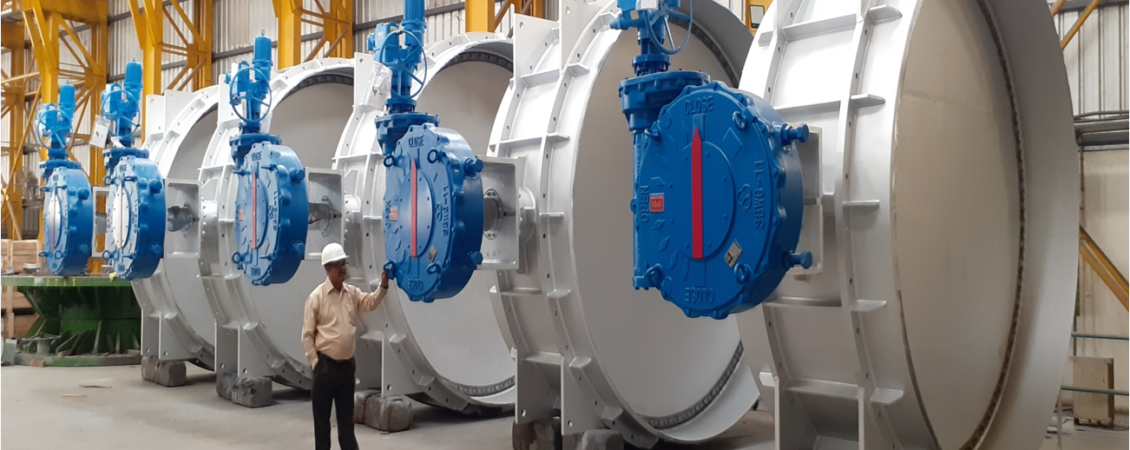 12 nos 3600mm Butterfly valves for Shanxi Pingshuo 2x660MW Power plant, China supplied through EMERSON